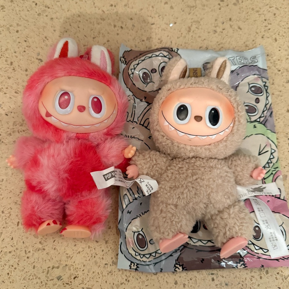Two Labubu Monsters - Love and Toffee